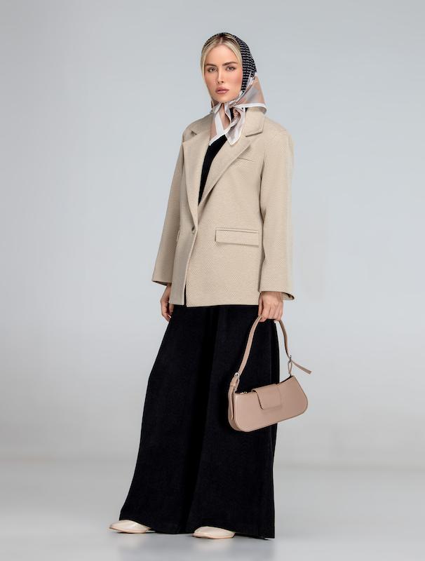 کت زنانه هوکانی کد 5036828 کرم تیره