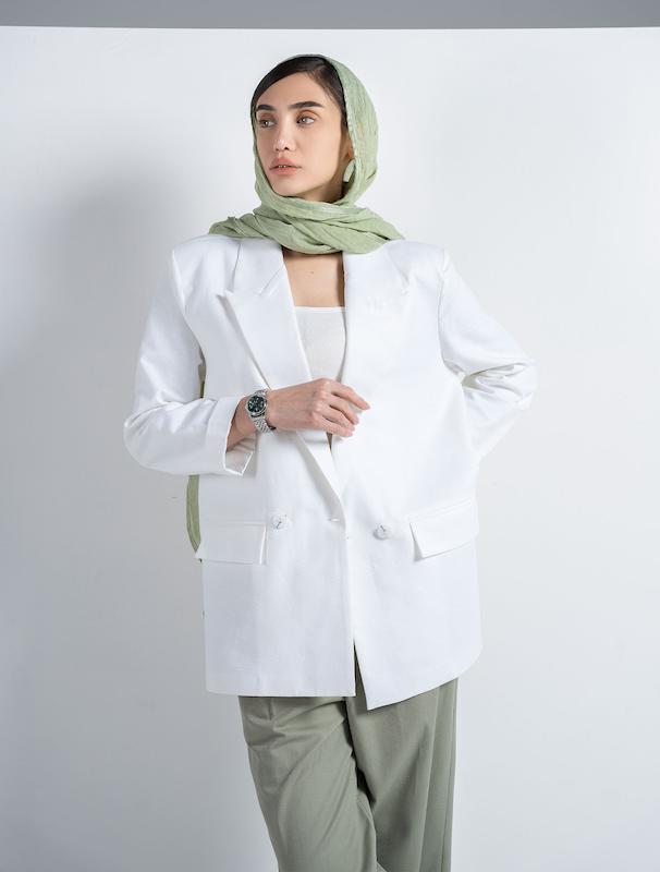 کت زنانه هوکانی کد 5019402 سفید