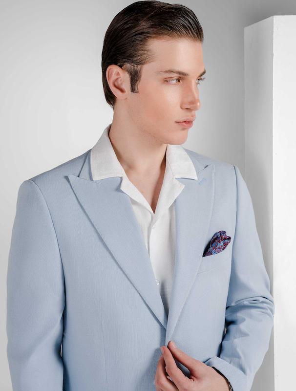 کت مردانه هوکانی کد 1064016 آبی روشن