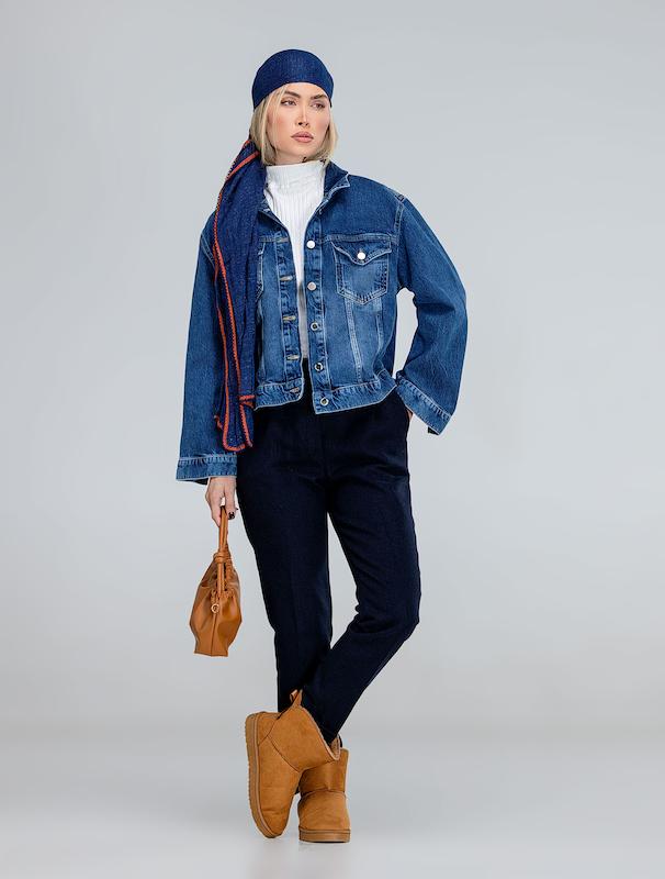 کت زنانه هوکانی کد 5018717 آبی تیره