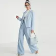 شلوار لینن زنانه هوکانی کد 5059616 آبی روشن