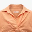 شومیز کراپ زنانه هوکانی کد 5067710 نارنجی