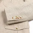 کت لینن مردانه هوکانی کد 1076627 کرم روشن