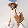 کیف زنانه هوکانی کد 5073928 کرم تیره