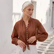 شومیز زنانه هوکانی کد 5078249 آجری