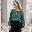 شومیز زنانه هوکانی کد 5078813 سبز تیره