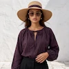 شومیز زنانه هوکانی کد 5078826 بنفش تیره