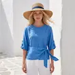 شومیز زنانه هوکانی کد 5079244 آبی تیره