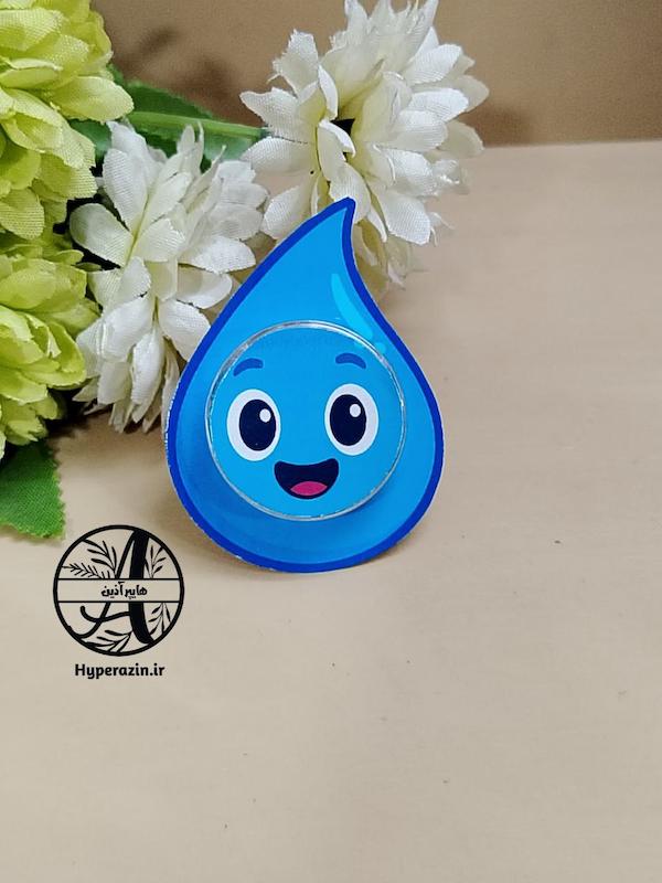 گیفت قطره آب  با پلکسی کریستال دایره 5 گرمی کد 0001 هایپر آذین