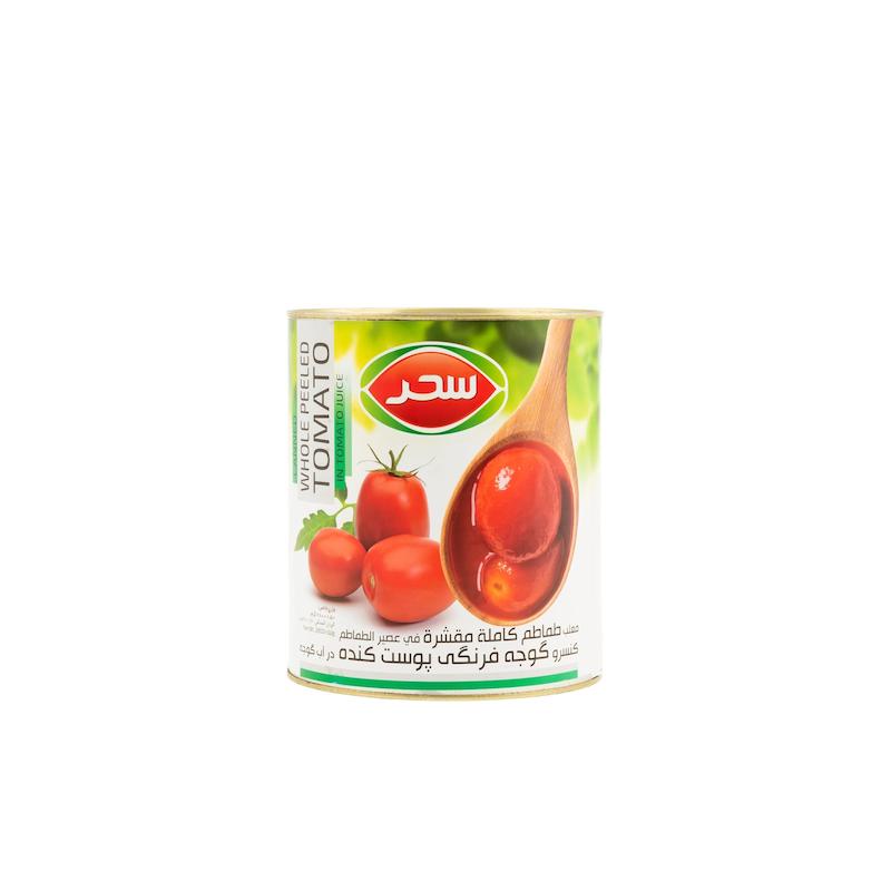 کنسرو گوجه پوست کنده سحر قوطی ۲.۵ کیلوگرمی