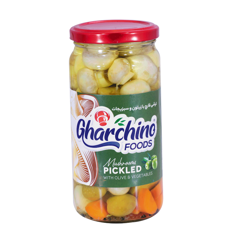 ترشی قارچ با زیتون و سبزیجات قارچینو ۴۵۰ گرم