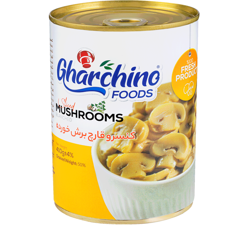 کنسرو قارچ برش خورده ۴۱۰ گرمی