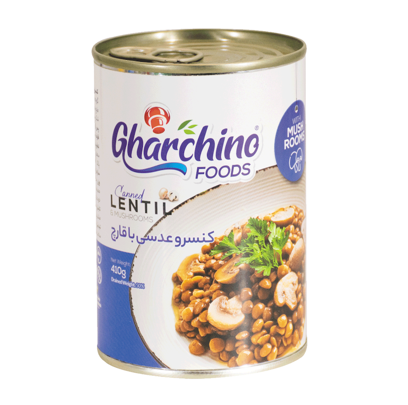 کنسرو عدسی با قارچ قارچینو