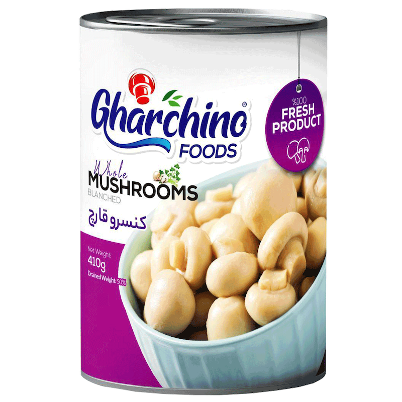 کنسرو قارچ کامل ۴۱۰ گرم
