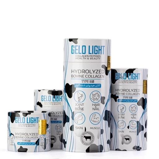 پودر کلاژن 300 گرمی هیدرولیز شده گاوی بدون قند ژلو لایت