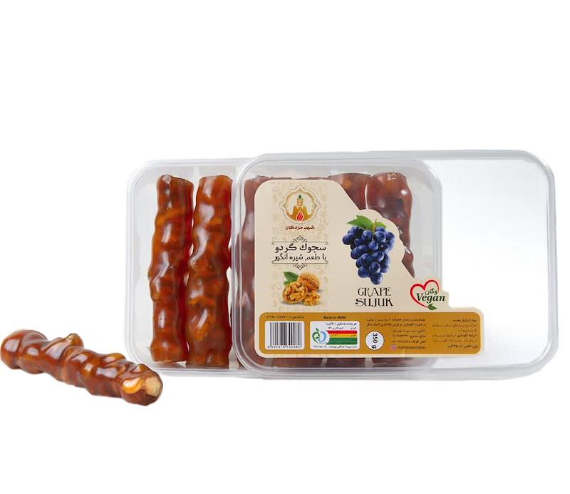 سجوق گردویی با طعم شیره انگور ۳۰۰ گرمی
