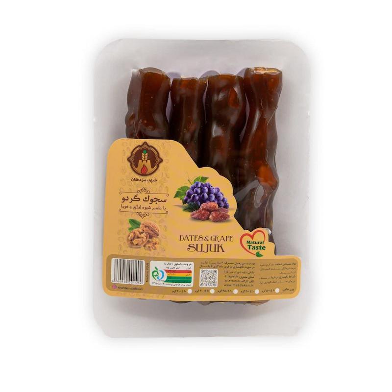 سجوق گردو با طعم شیره انگور وخرما ۳۰۰ گرم