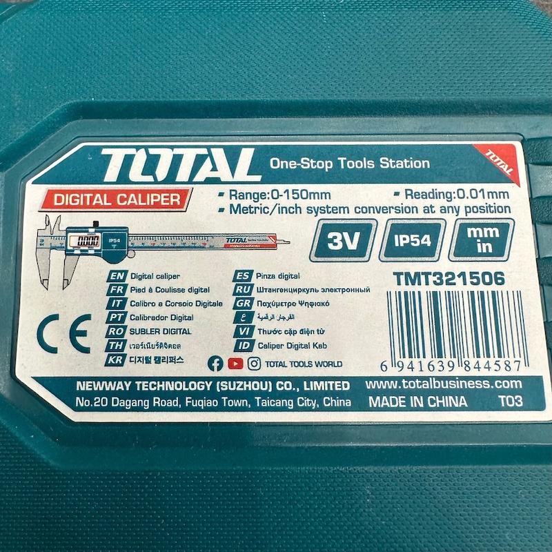 کولیس دیجیتال 150mm برند توتال