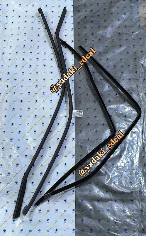 زه نوار ماهوتی شیشه بالای درب پژو405 زه ماهوتی نوار لاستیک آبگیر کلاف بالای درب پژو405(بیرونی ست چهارتایی)