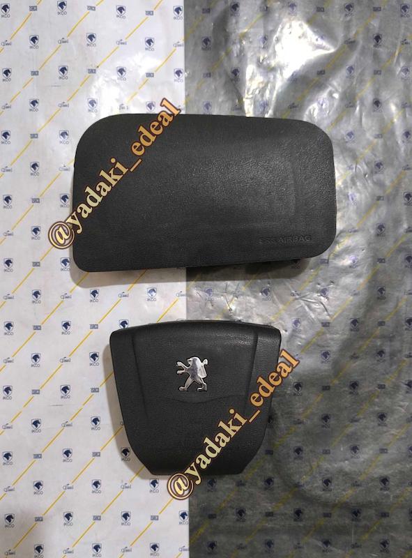 قاب ایربگ پژو پارس جدید مشکی درپوش کورکن ایربگ پژو پارس xu7p جدید پلاس مشکی(فرمان و داشبورد)