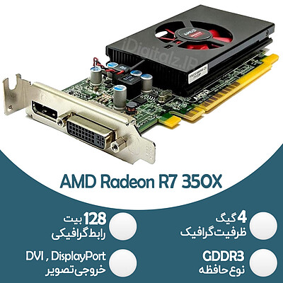 کارت گرافیک گیمینگ AMD R7 350X - 4GB