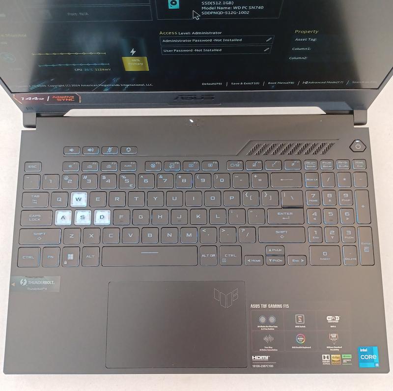 لپ تاپ آکبند گیمینگ ASUS TUF FX507 رم 16 هارد SSD 512