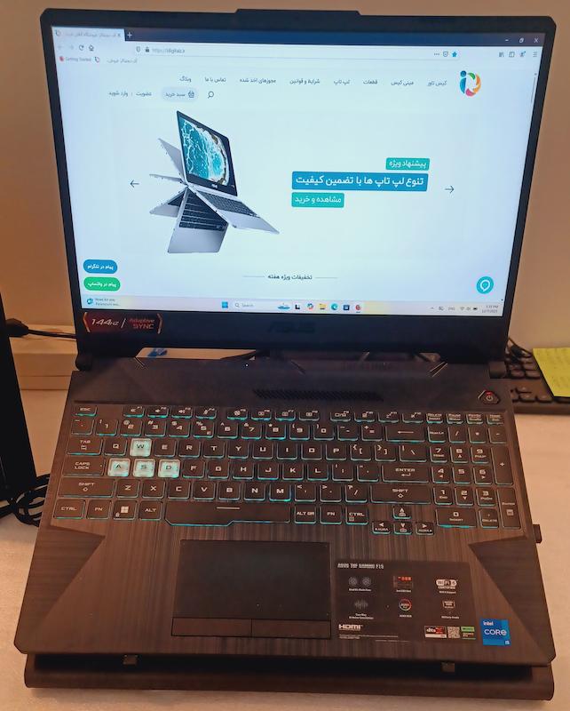 لپ تاپ استوک گیمینگ ASUS TUF FX506 رم 16 و SSD 512