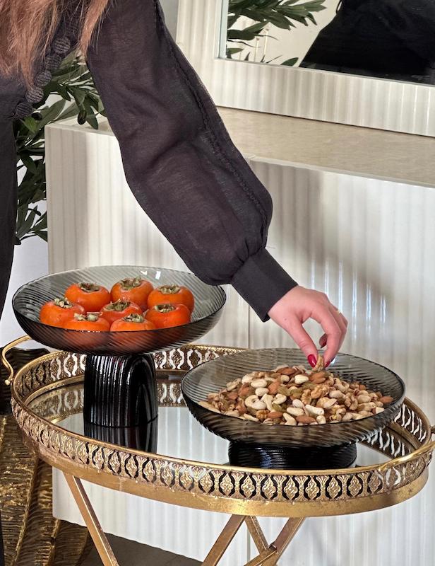 ظروف پذیرایی لوکس کریستال ( سایز کوچک ) 