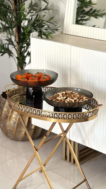 ظروف پذیرایی لوکس کریستال ( سایز بزرگ ) 