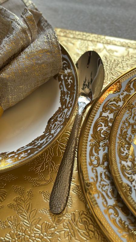 قاشق چنگال استیل طرح پوست ماری