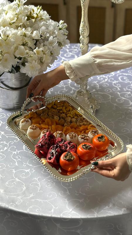 سینی مرواریدی ( سایز بزرگ ) 