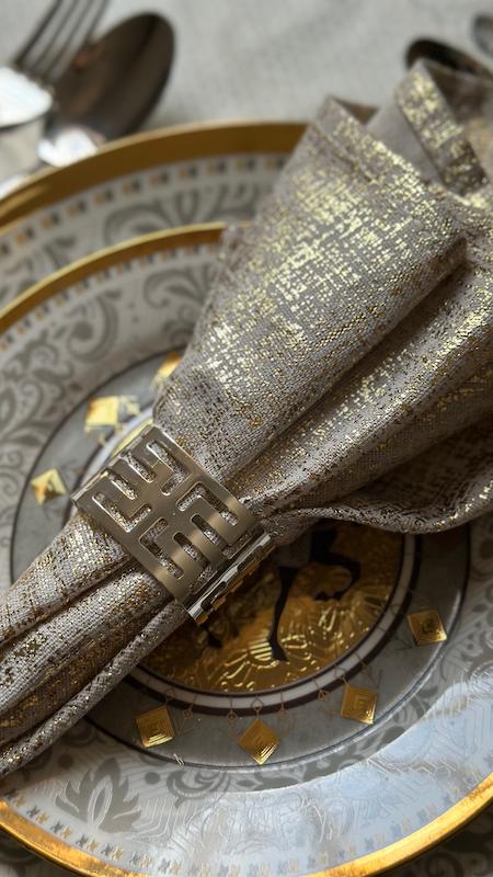 حلقه دستمال لوکس ( سیلور )