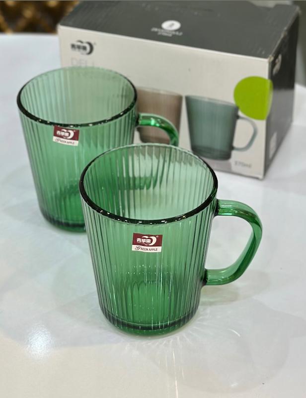 لیوان دسته دار جفتی ( رنگ سبز ) 