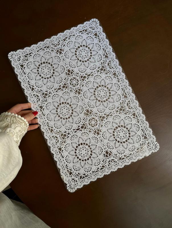 زیربشقابی طرح گیپور ( طرح مطابق تصویر )