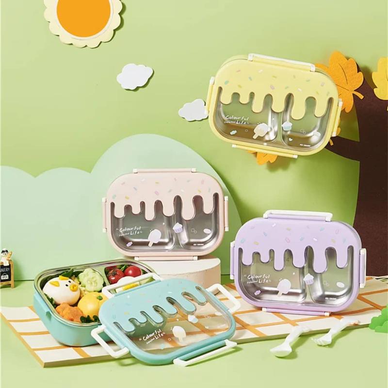 ظرف غذا استیل طرح بستنی