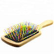 برس مو چوبی بامبو دندانه رنگی