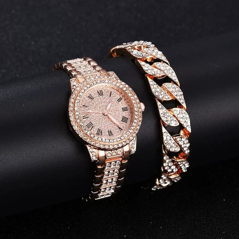 *حراج بلک فرایدی* ست ساعت و دستبند فول نگین