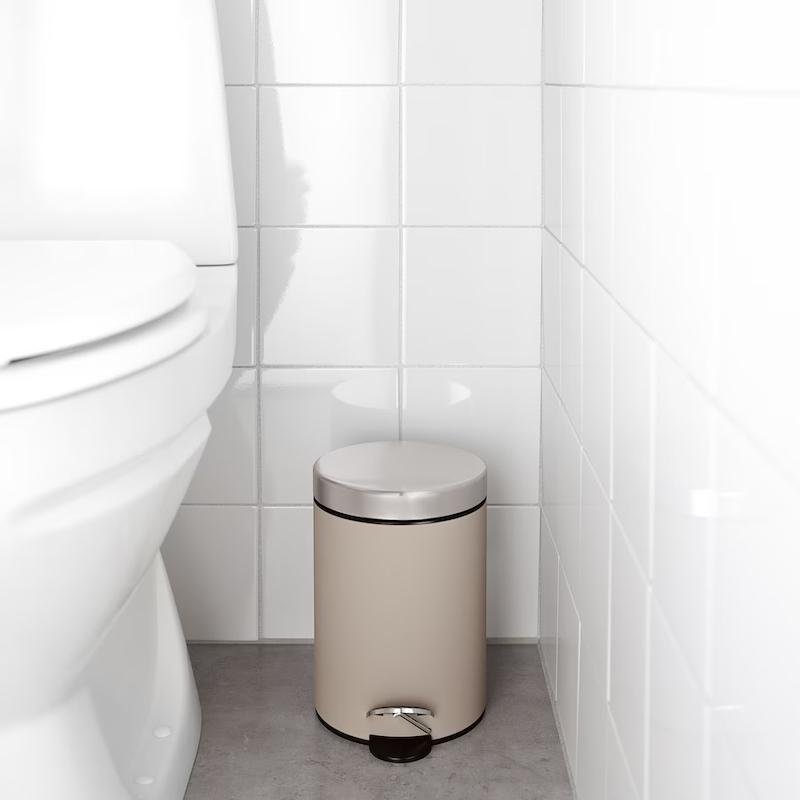 سطل زباله رنگ کرم EKOLN