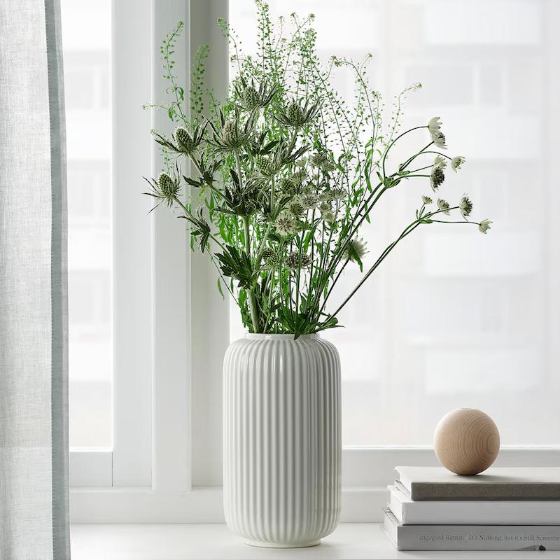 گلدان سفید شیاردار STILREN