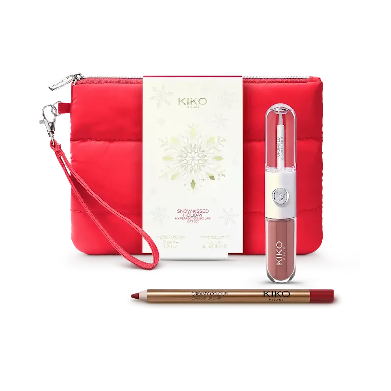 01 Snow-Kissed Holiday My Perfect Combo Lips Gift Set ست خط لب کرمی و رژلب دابل تاچ کیکو