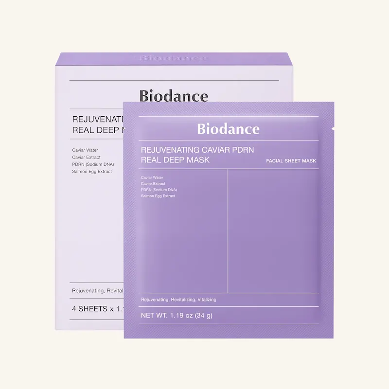 ماسک بایودنس rejuvenating caviar pdrn real deep mask biodance 