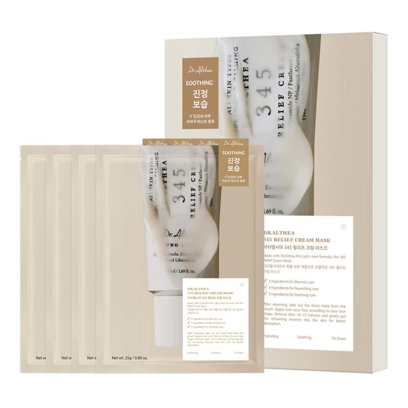 ماسک ورقه ای کرمی تسکین دهنده و ضدلک 345 دکتر آلتیا Dr. Althea 345 Relief Cream Mask