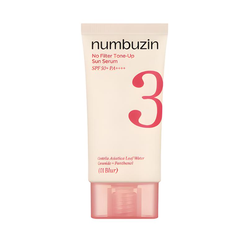 سرم ضد آفتاب نامبوزین شماره 3 SPF50+ | Tone-Up و Blur – روشن‌ کننده و محو کننده منافذ پوست / Numbuzin
