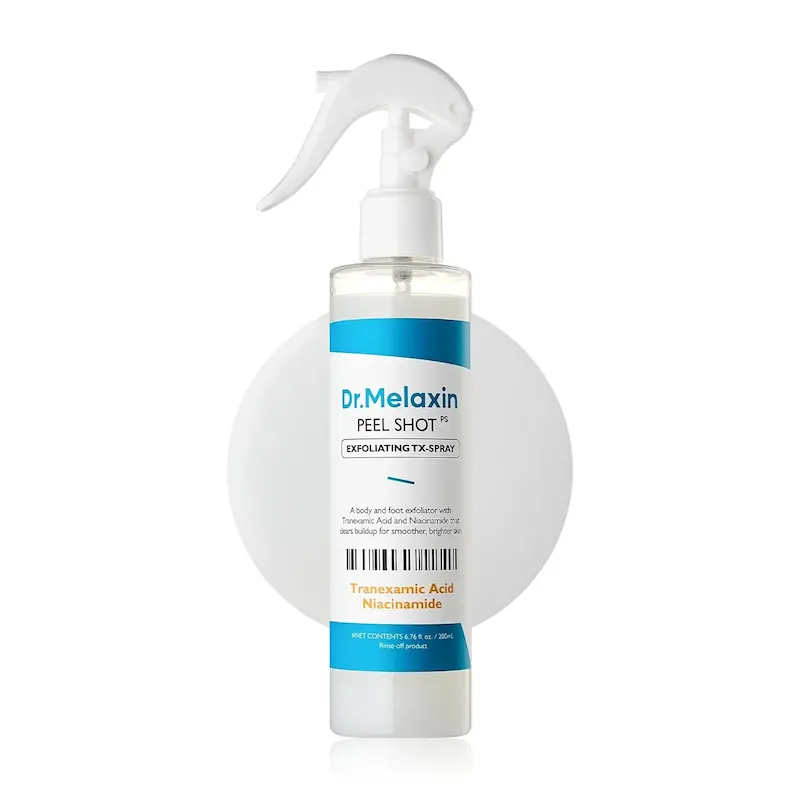 اسپری پیل شات بدن TX دکتر ملاکسین لایه بردار و روشن کننده Dr.Melaxin EXFOLIATING PEEL SHOT SPRAY