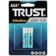 باتری دوتایی نیم قلمی تراست Alkaline Super Plus LR03 