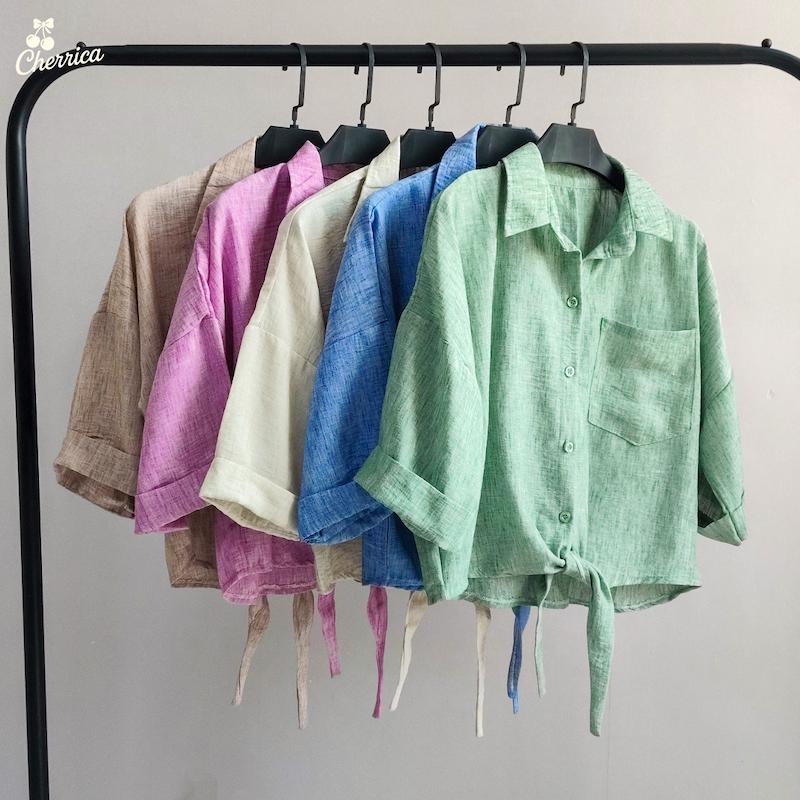 شومیز باکسی گره ای