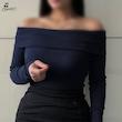 بلوز یقه قایقی زنانه