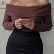 بلوز یقه قایقی دخترانه