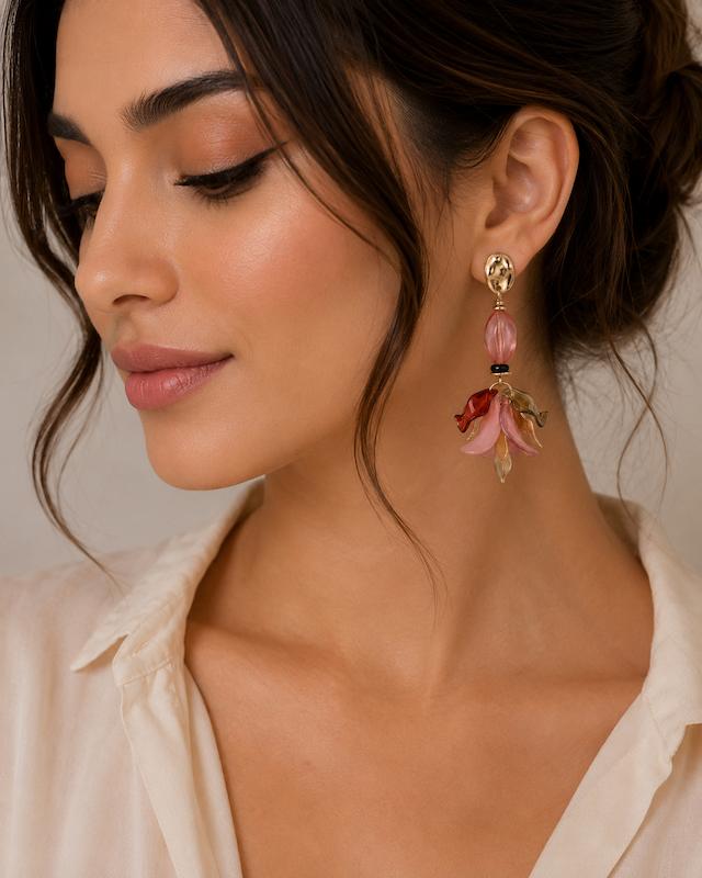 گوشواره آویز گلبرگی limited (وارداتی)