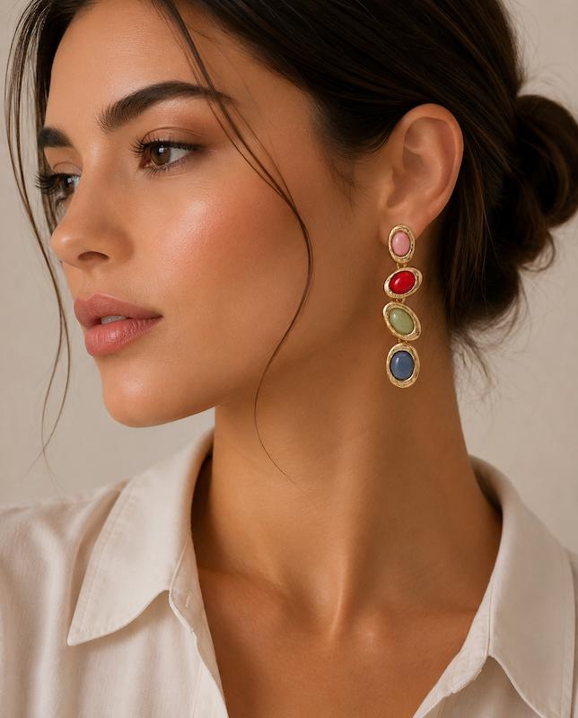 گوشواره آویز چهارفصل( وارداتی)